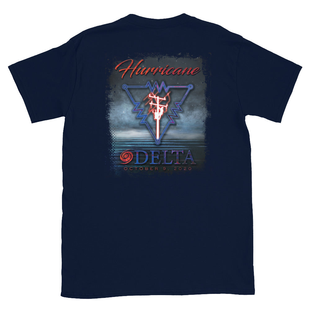 Hurricane Delta 2020 Power Lineman Short Sleeve T-Shirt