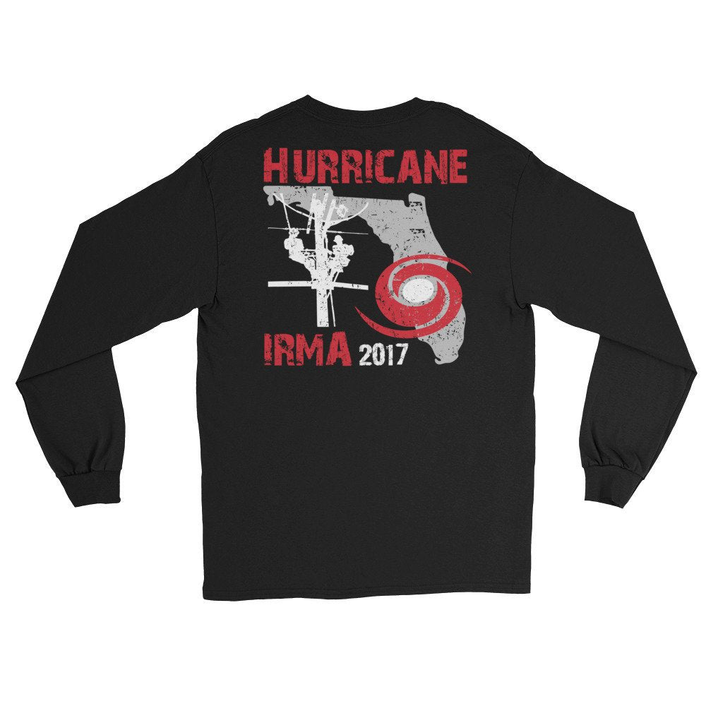 Hurricane Irma 2017 Power Lineman Long Sleeve T-Shirt