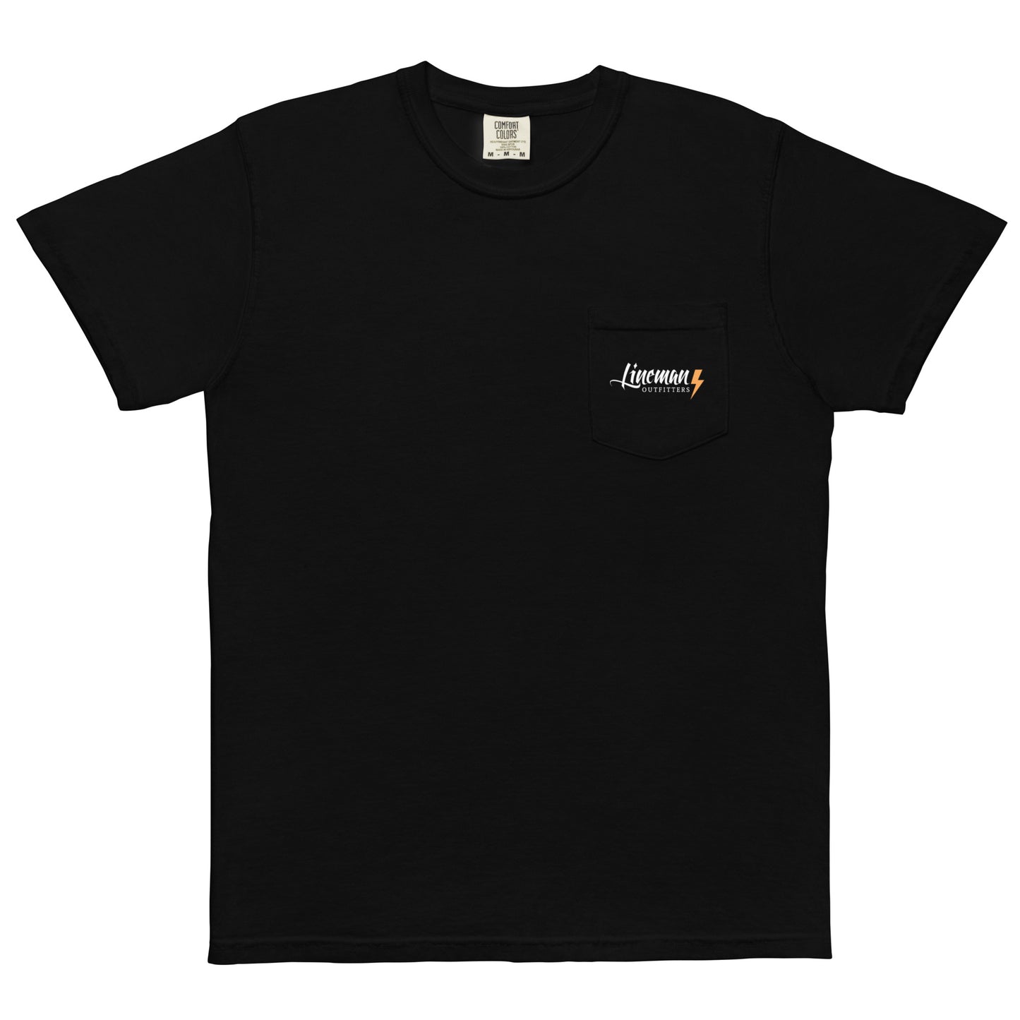 Comfort Colors - Hurricane Storm Idalia 2023 Power Lineman Short Sleeve T-Shirt With Pocket