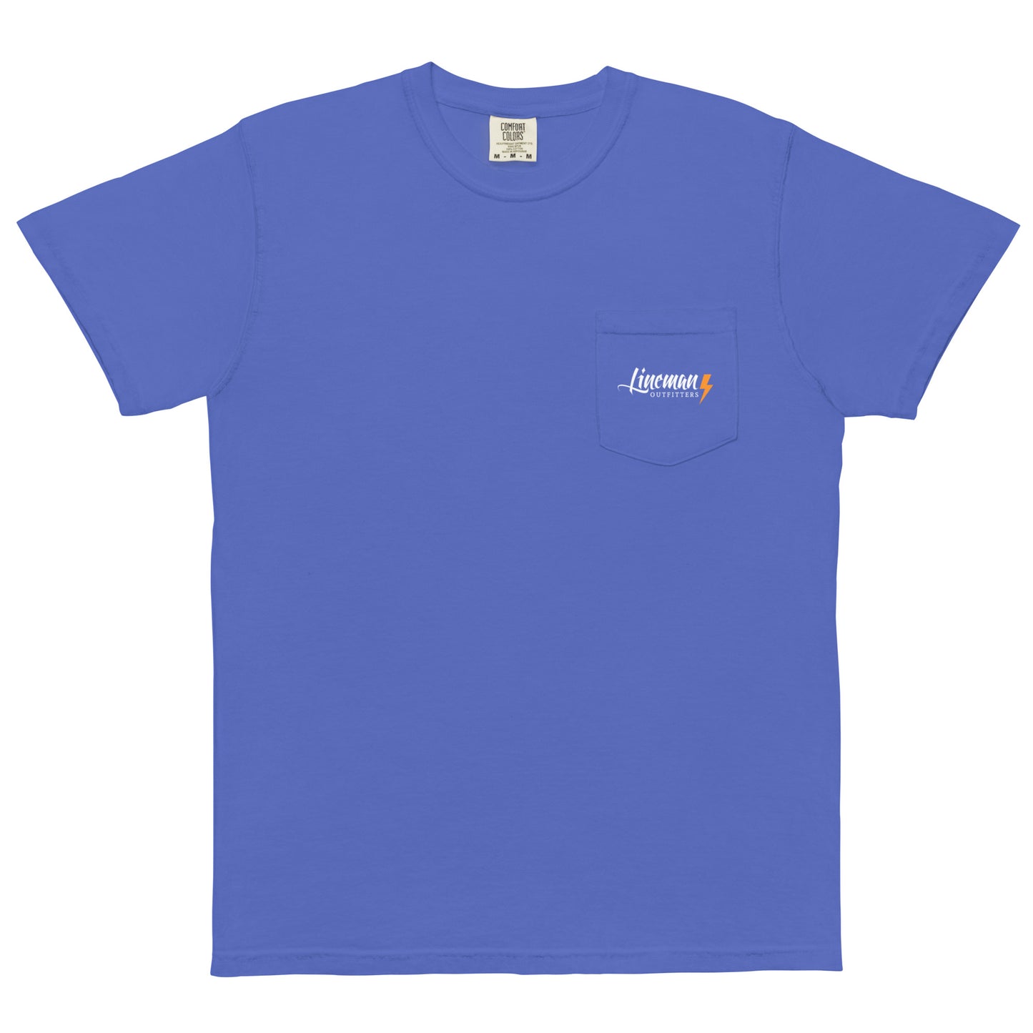 Comfort Colors - Hurricane Storm Idalia 2023 Power Lineman Short Sleeve T-Shirt With Pocket