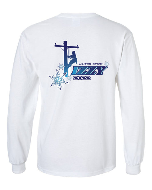 Winter Storm Izzy 2022 Power Lineman Long Sleeve T-Shirt