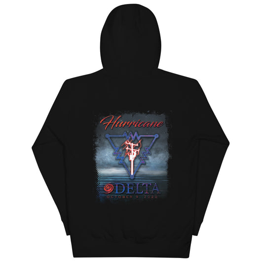 Hurricane Delta 2020 Power Lineman Hooded Sweatshirt