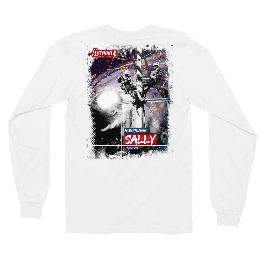 Hurricane Sally 2020 Power Lineman Long Sleeve T-Shirt