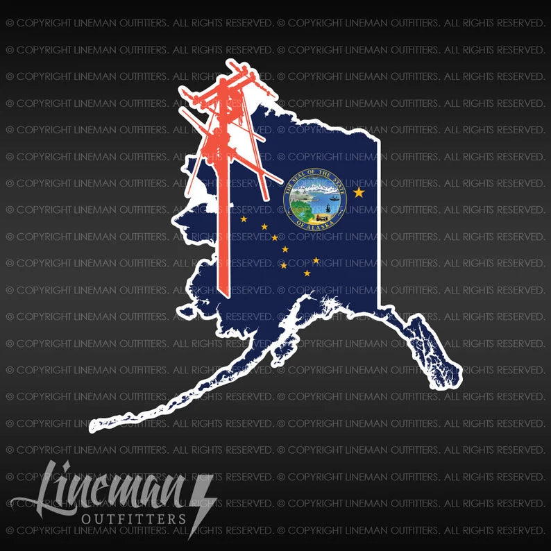 Alaska Power Lineman Vehicle Decal