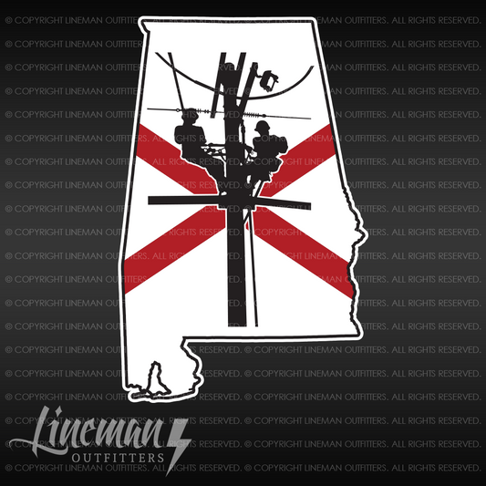 Alabama Power Lineman Vehicle Decal