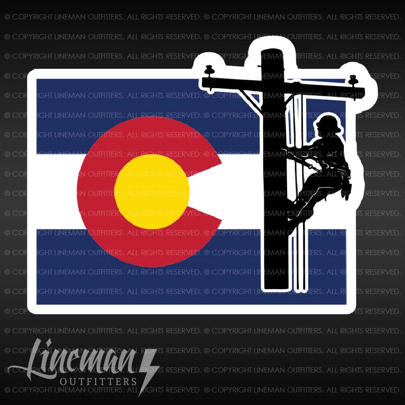 Colorado Power Lineman Vehicle Decal