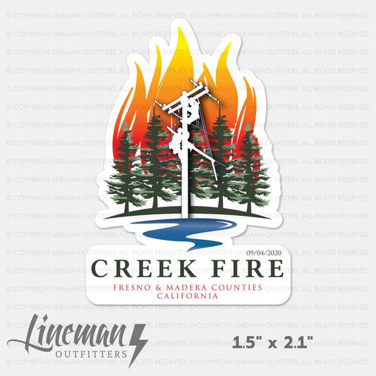 Creek Fire 2020 Hard Hat Decal / Sticker