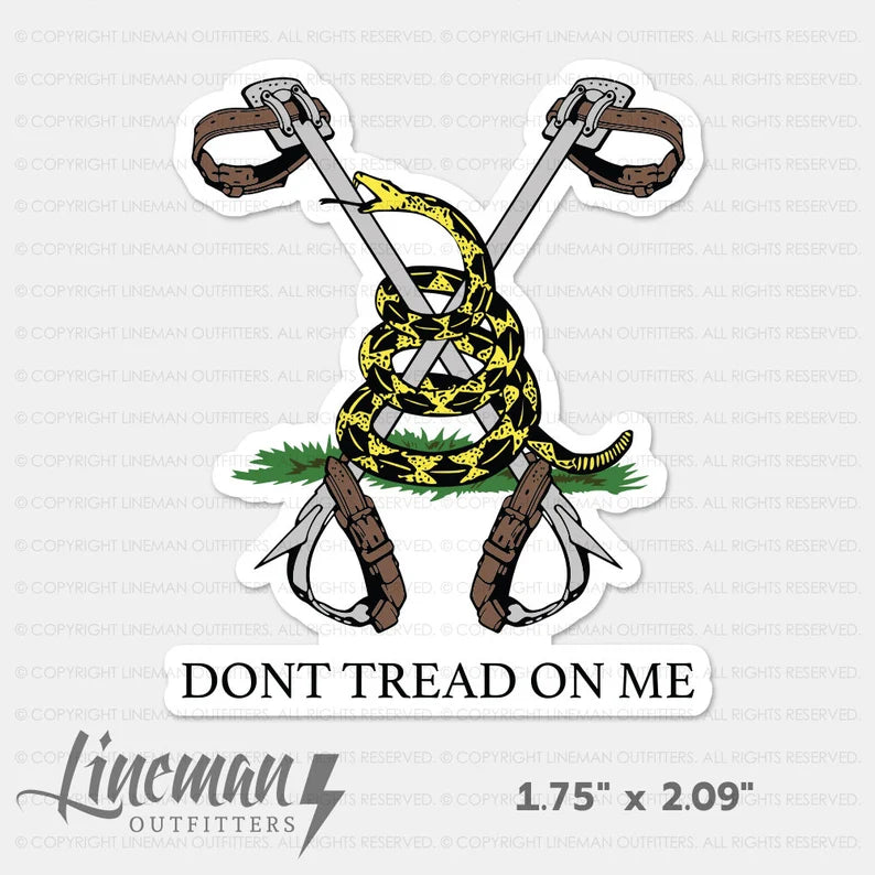 Don't Tread On Me Gaffs Hard Hat Decal / Sticker