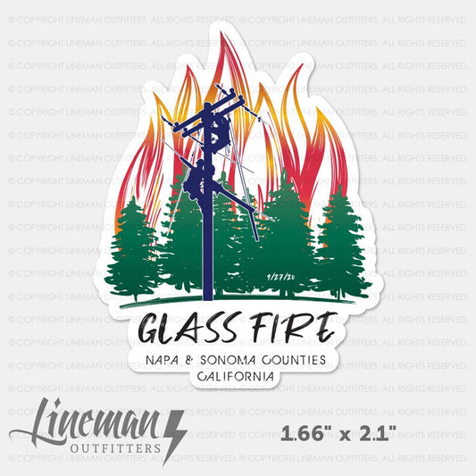 Glass Fire 2020 Hard Hat Decal / Sticker