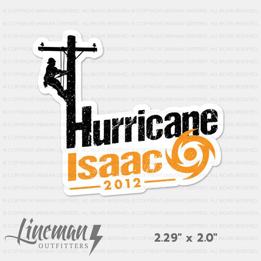 Hurricane Isaac 2012 Hard Hat Decal / Sticker