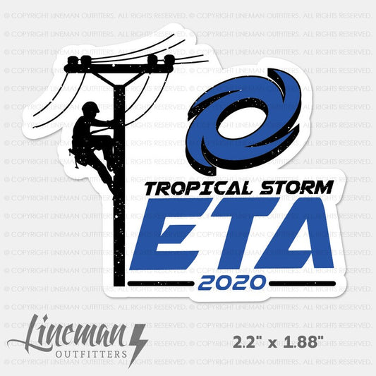 Hurricane Tropical Storm Eta 2020 Hard Hat Decal / Sticker