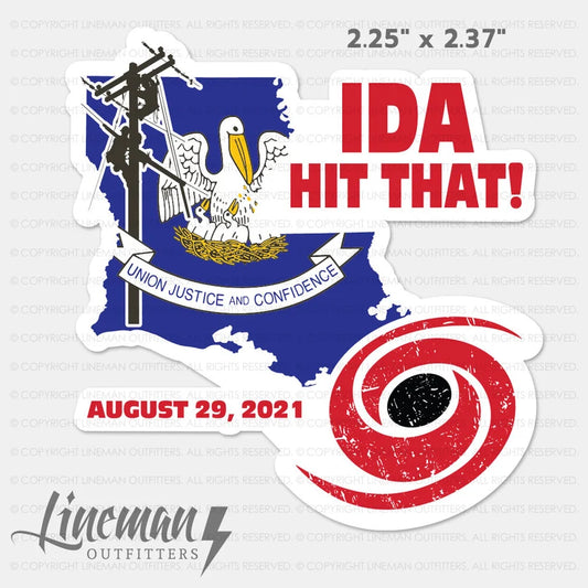 Ida Hit That! Hard Hat Decal / Sticker