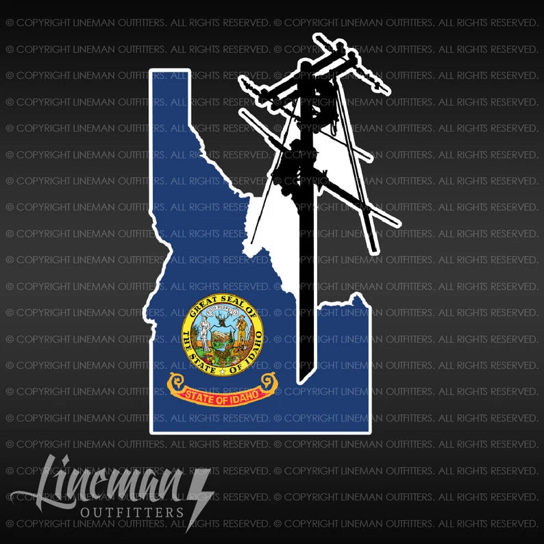 Idaho Power Lineman Vehicle Decal