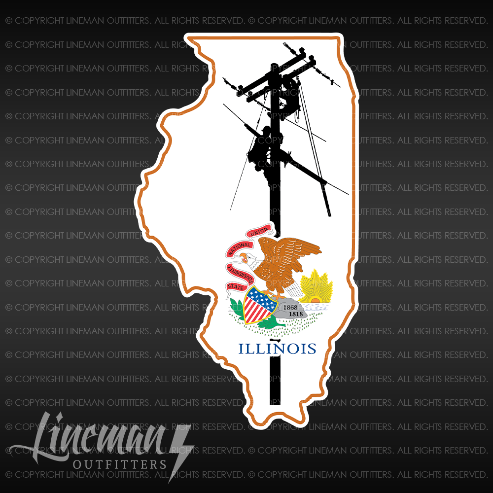 Illinois Power Lineman Vehicle Decal