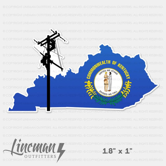 Kentucky Power Lineman Hard Hat Decal / Sticker