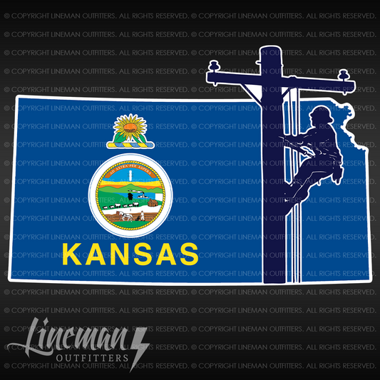 Kansas Power Lineman Vehicle Decal