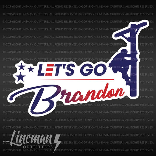 Let's Go Brandon Power Lineman Vehicle Decal