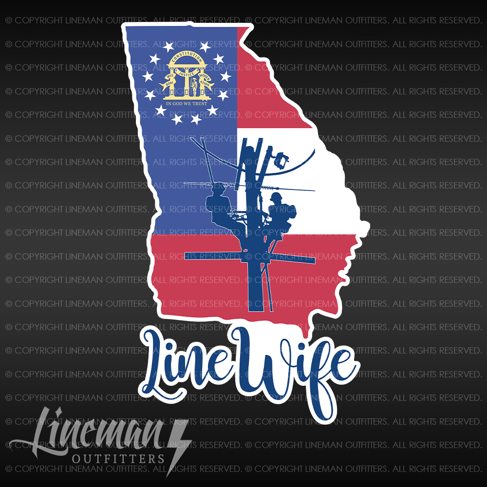 Georgia Line Wife Power Lineman Vehicle Decal