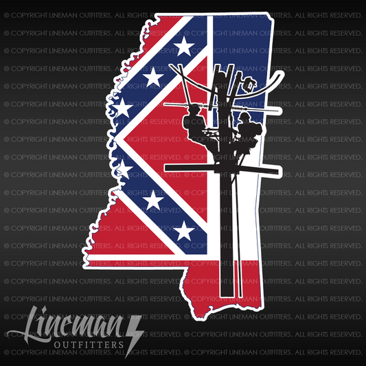 Mississippi Power Lineman Vehicle Decal