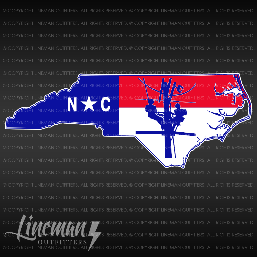 North Carolina Power Lineman Vehicle Decal