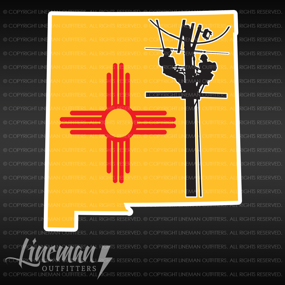 New Mexico Power Lineman Vehicle Decal