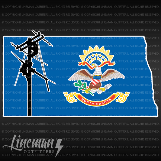 North Dakota Power Lineman Vehicle Decal