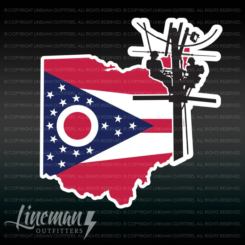 Ohio Power Lineman Vehicle Decal