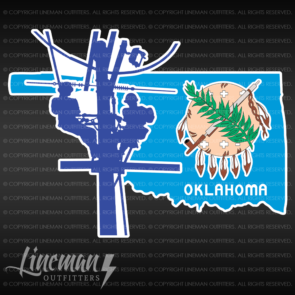 Oklahoma Power Lineman Vehicle Decal