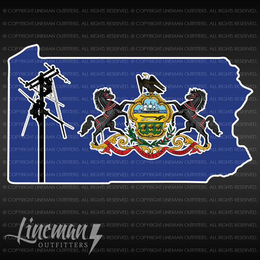 Pennsylvania Power Lineman Vehicle Decal