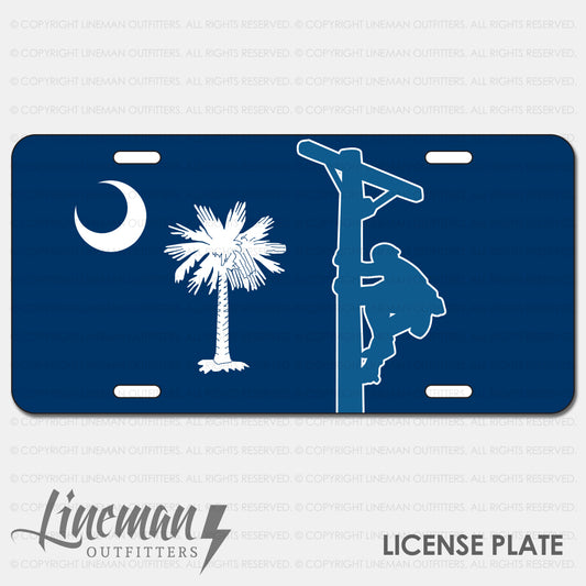 South Carolina Power Lineman License Plate