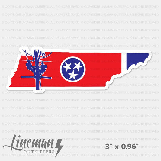 Tennessee Power Lineman Hard Hat Decal / Sticker