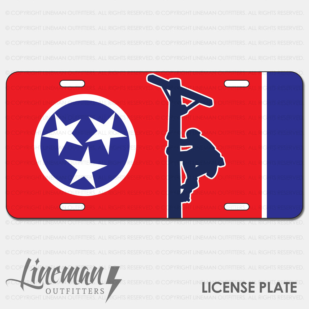 Tennessee Power Lineman License Plate