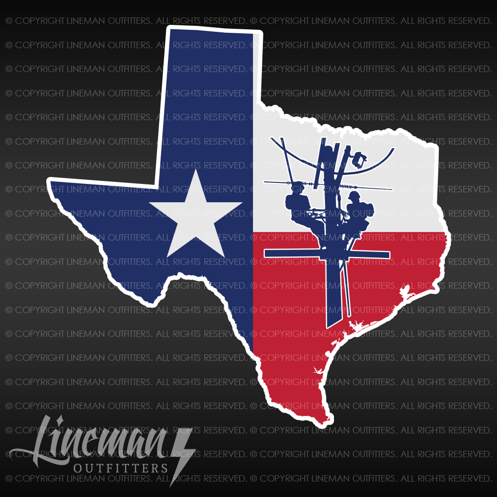 Texas Power Lineman Vehicle Decal