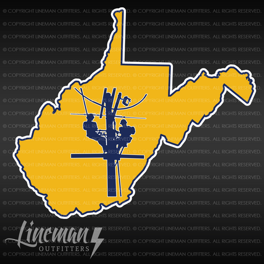 West Virginia Power Lineman Vehicle Decal