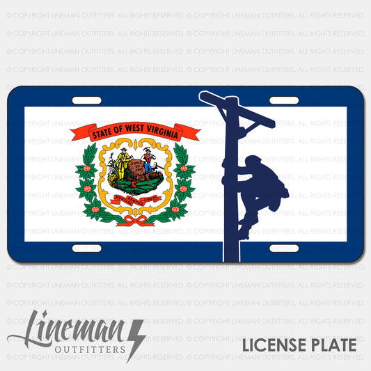 West Virginia Power Lineman License Plate