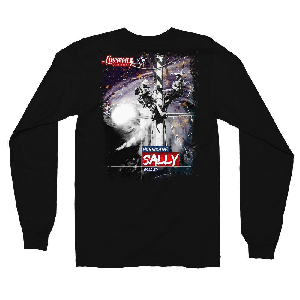 Hurricane Sally 2020 Power Lineman Long Sleeve T-Shirt