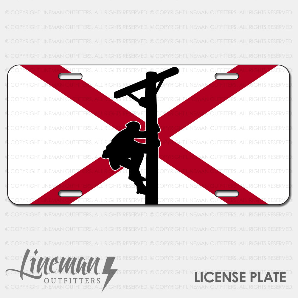 Alabama Power Lineman License Plate