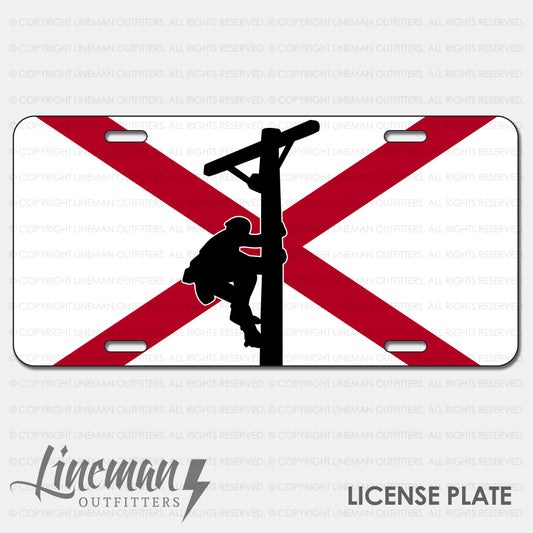 Alabama Power Lineman License Plate