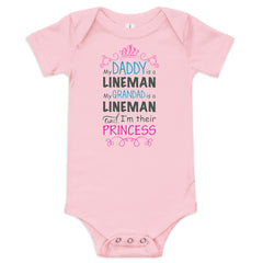 Daddy Lineman, Grandad Lineman, Princess Infant Bodysuit