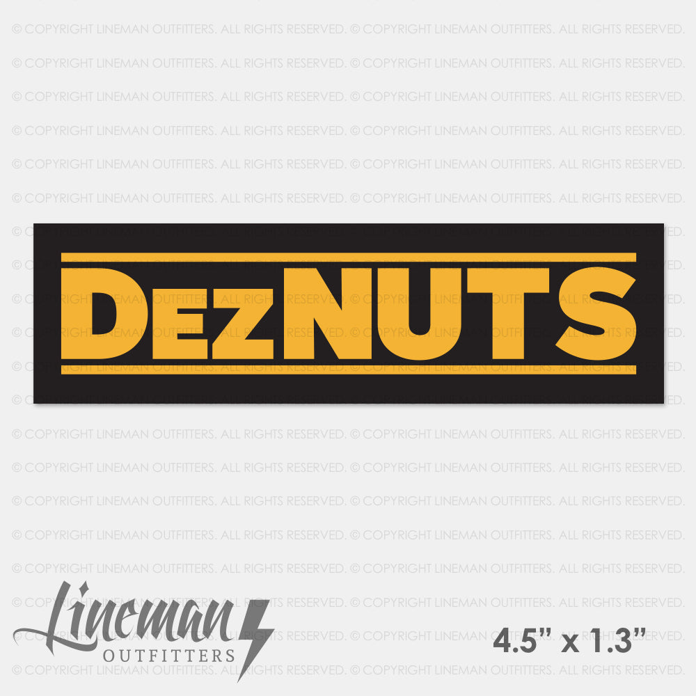 DezNUTS Hat Decal / Sticker