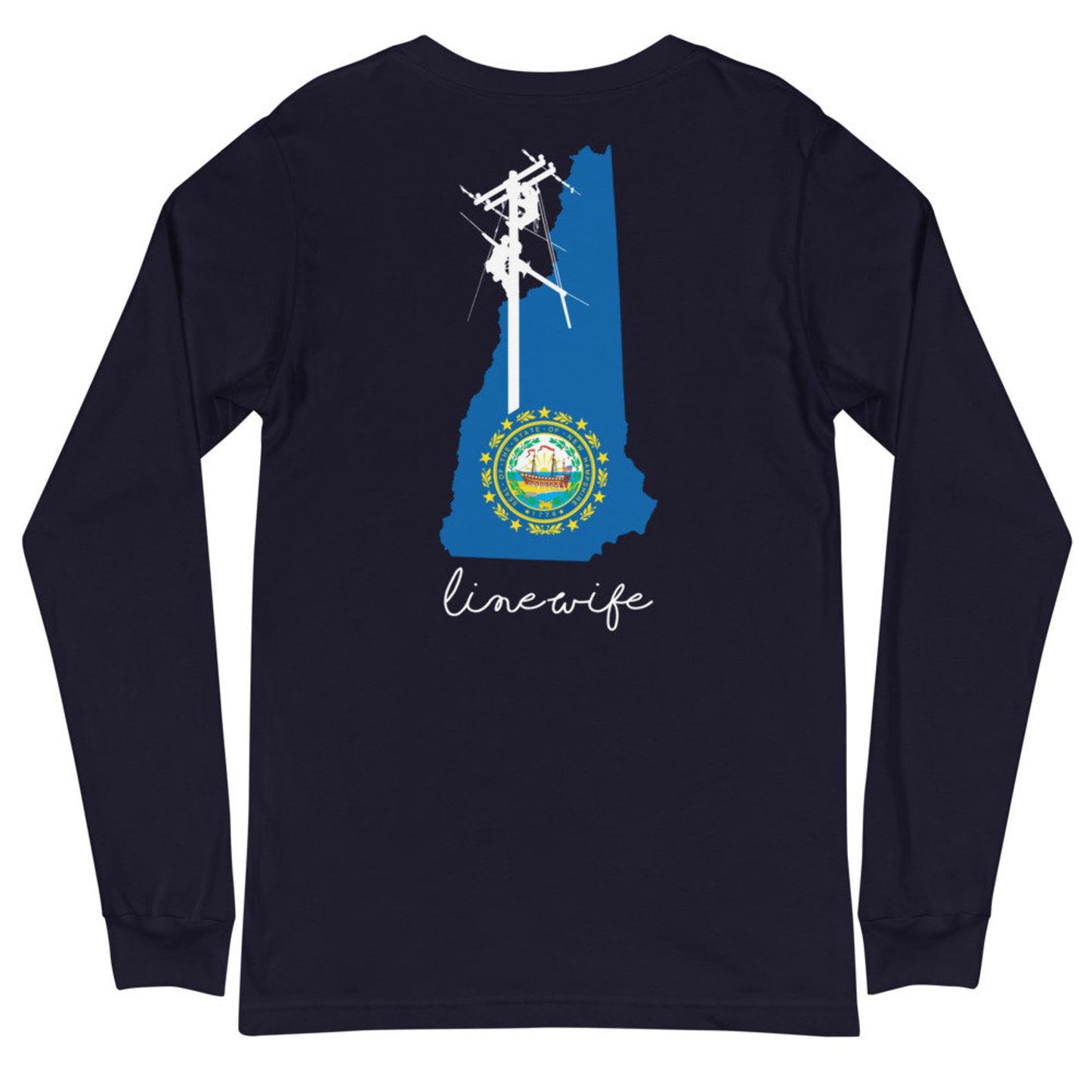 New Hampshire Line Wife Long Sleeve T-Shirt