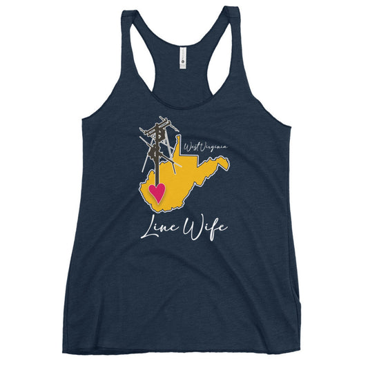 West Virginia Line Wife Women's Racerback Tank