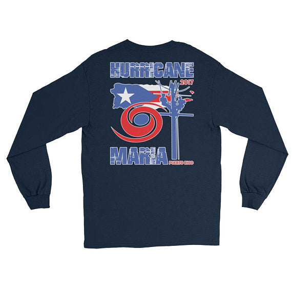 Hurricane Maria 2017 Power Lineman Long Sleeve T-Shirt