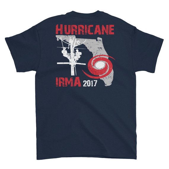 Hurricane Irma 2017 Power Lineman Short Sleeve T-Shirt