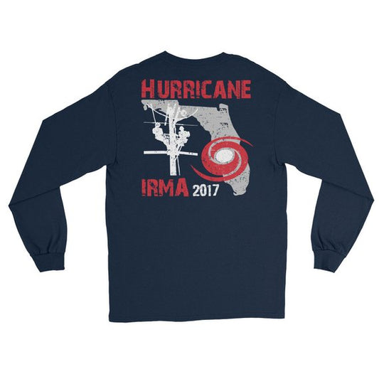 Hurricane Irma 2017 Power Lineman Long Sleeve T-Shirt