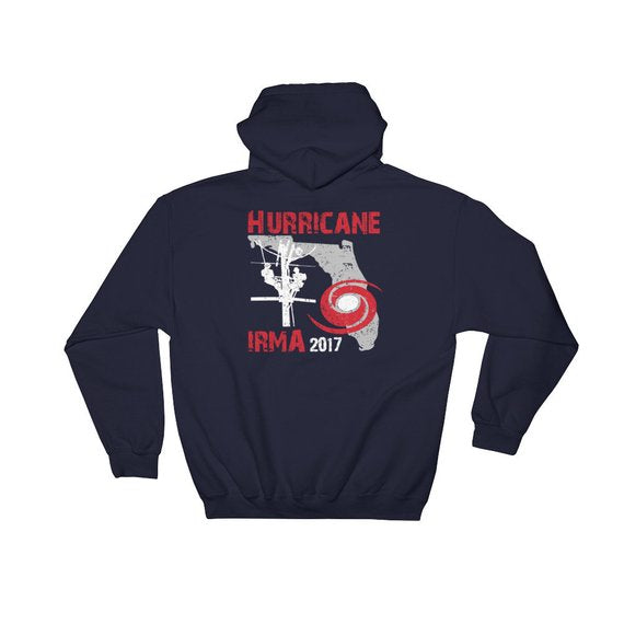 Hurricane Irma 2017 Power Lineman Hooded Sweatshirt