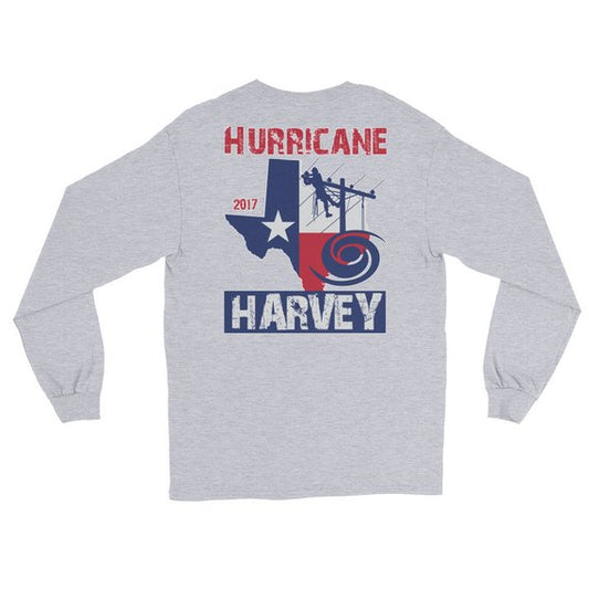 Hurricane Harvey 2017 Power Lineman Long Sleeve T-Shirt