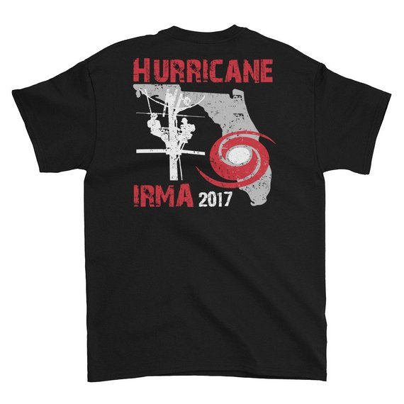 Hurricane Irma 2017 Power Lineman Short Sleeve T-Shirt