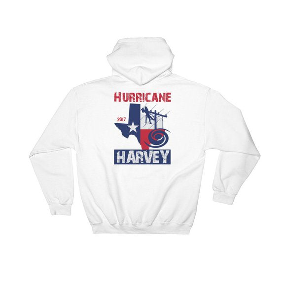 Hurricane Harvey 2017 Power Lineman Hooded Sweatshirt