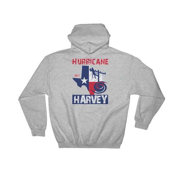 Hurricane Harvey 2017 Power Lineman Hooded Sweatshirt